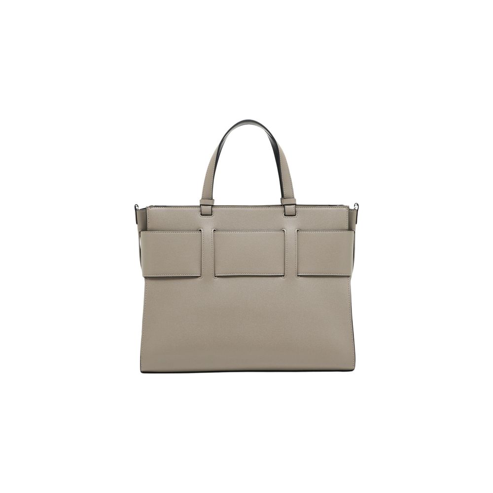 Bolso de mano de piel sintética beige Armani Exchange