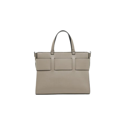 Bolso de mano de piel sintética beige Armani Exchange