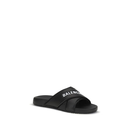 Pantuflas Balenciaga de goma negra