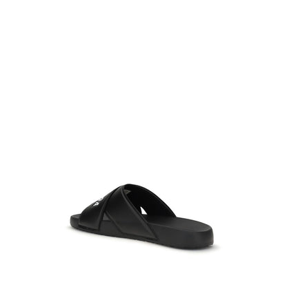 Pantuflas Balenciaga de goma negra