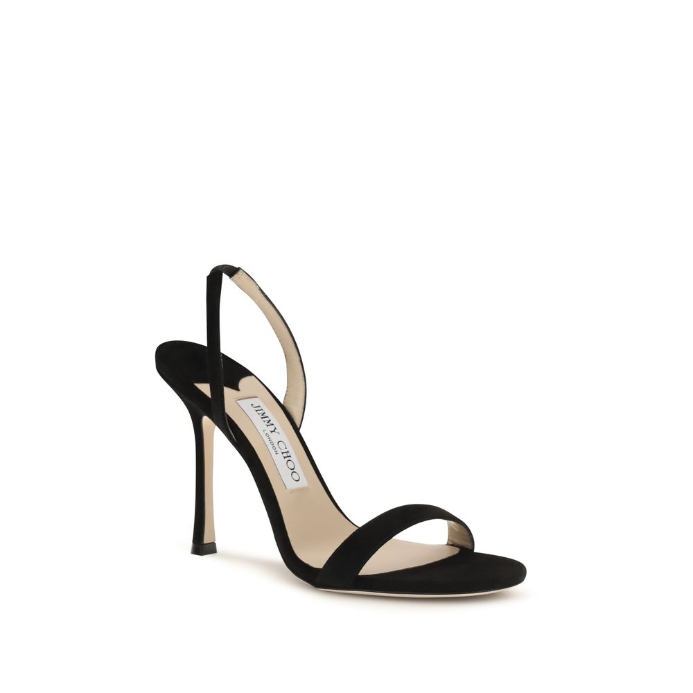 Sandalias Jimmy Choo Piel VacunoTacón Aguja Negras Bos Taurus