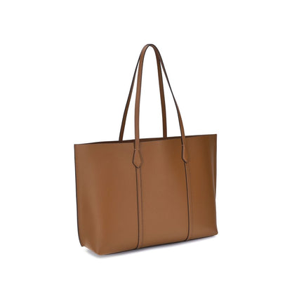 Bolso de mano Tory Burch de cuero de becerro marrón Bos Taurus