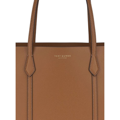 Bolso de mano Tory Burch de cuero de becerro marrón Bos Taurus