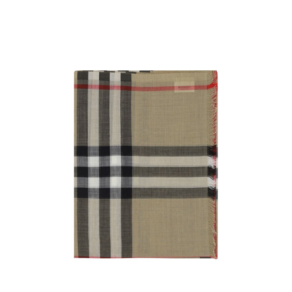 Foulard de seda beige Burberry