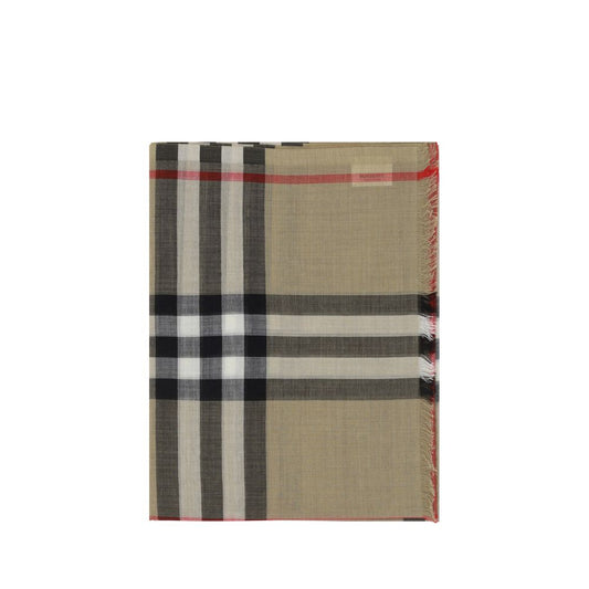 Foulard de seda beige Burberry