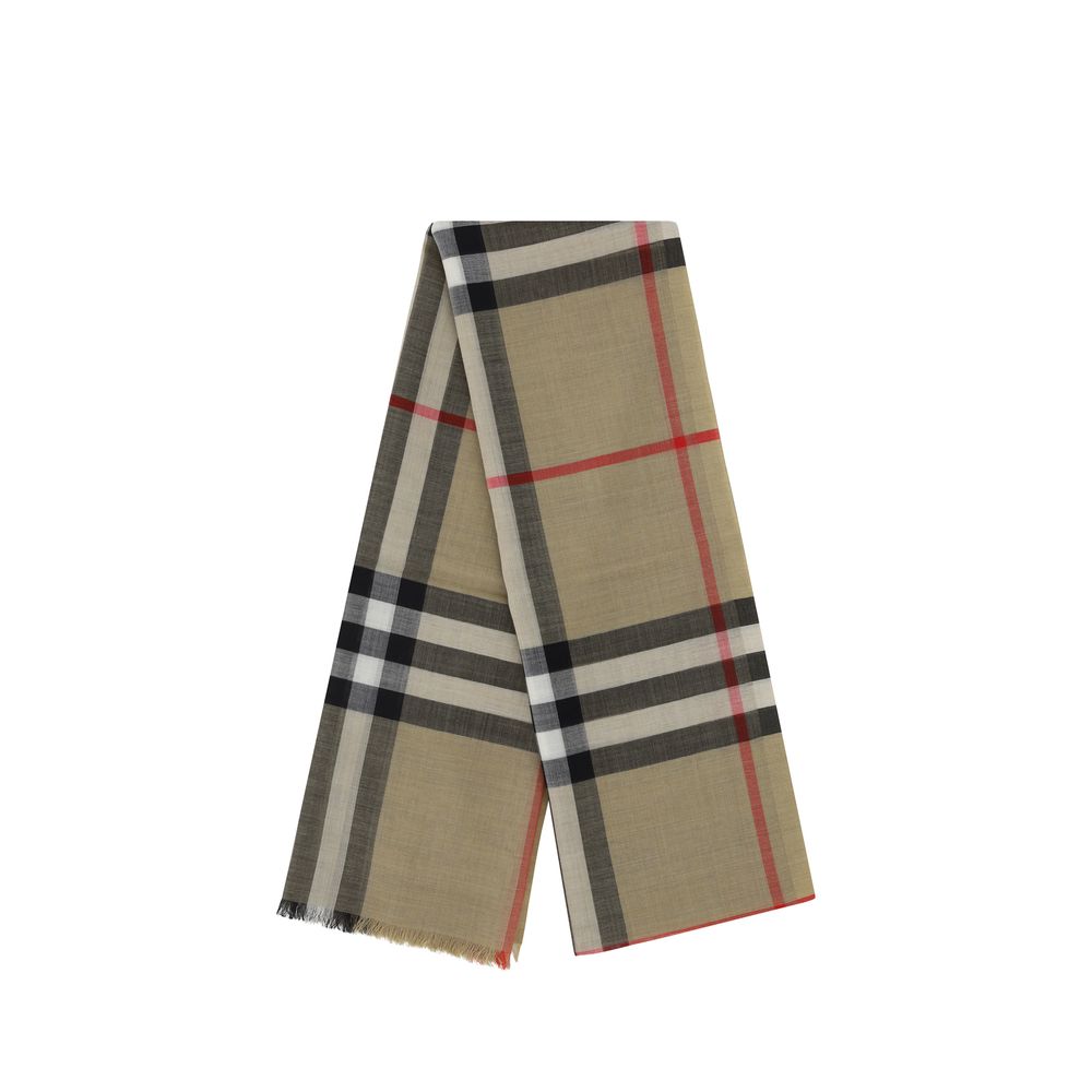Foulard de seda beige Burberry