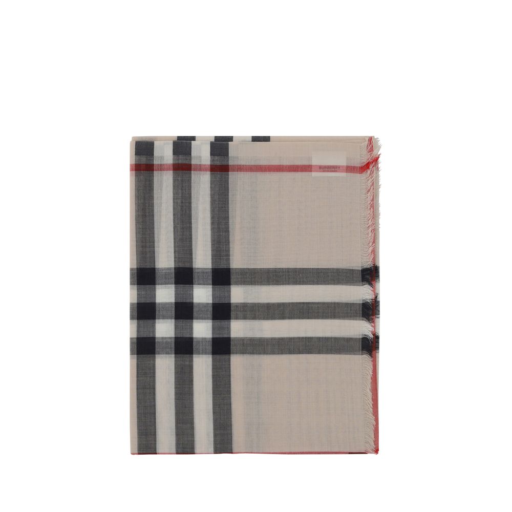 Foulard de seda beige Burberry