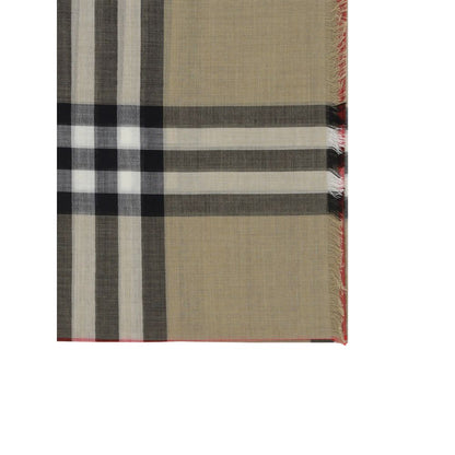 Foulard de seda beige Burberry