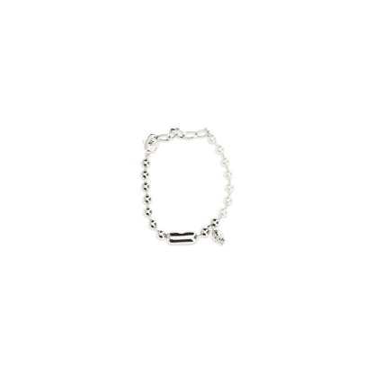 Alexander McQueen Pulsera De Latón Blanco - Acabado Refinado