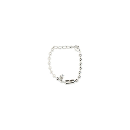 Alexander McQueen Pulsera De Latón Blanco - Acabado Refinado