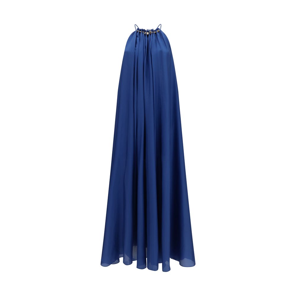 Vestido de cóctel de seda azul de Zimmermann