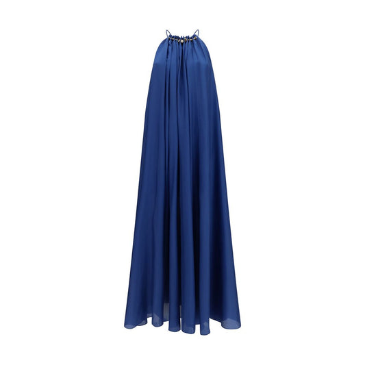 Vestido de cóctel de seda azul de Zimmermann