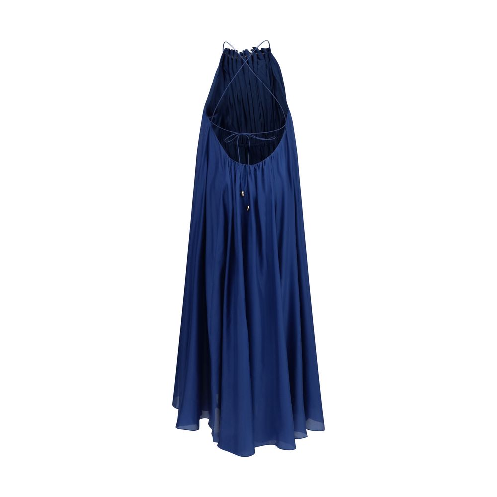 Vestido de cóctel de seda azul de Zimmermann