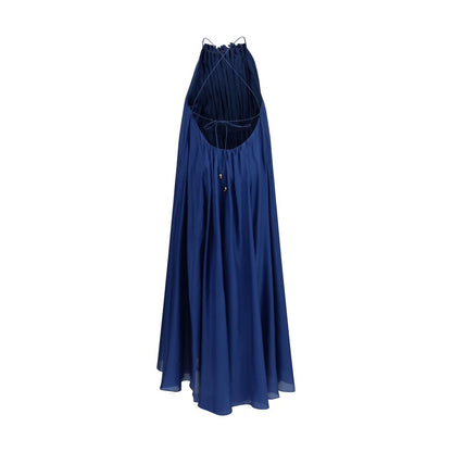 Vestido de cóctel de seda azul de Zimmermann