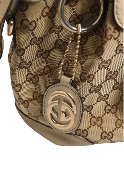 Sac bandoulière Gucci Sukey en toile, polyvalent, 2-en-1, pour usage quotidien