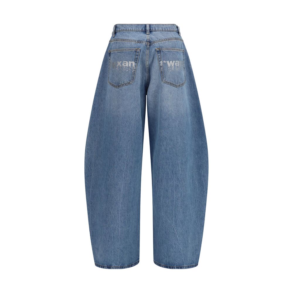 Alexander Wang Pantalones Vaqueros Azules de Algodón