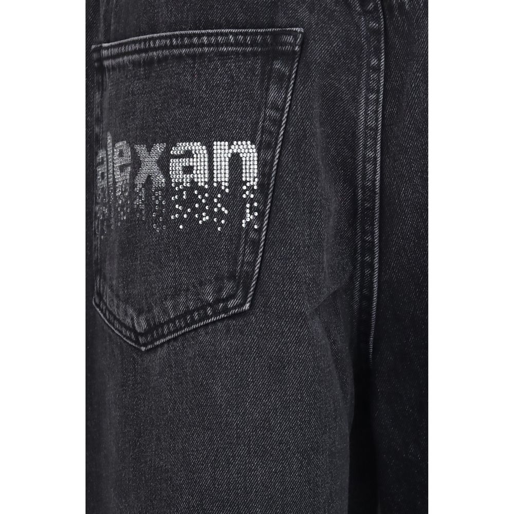 Alexander Wang Jeans de Algodón Negro Denim