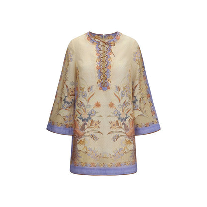 Vestido informal de lino multicolor Zimmermann