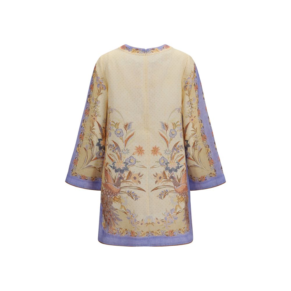 Vestido informal de lino multicolor Zimmermann