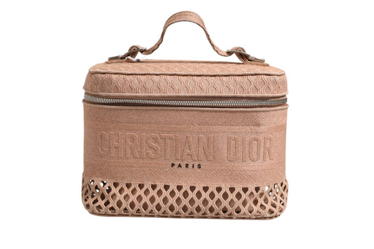 Christian Dior Necessaire De Malla Bordada Para Viaje