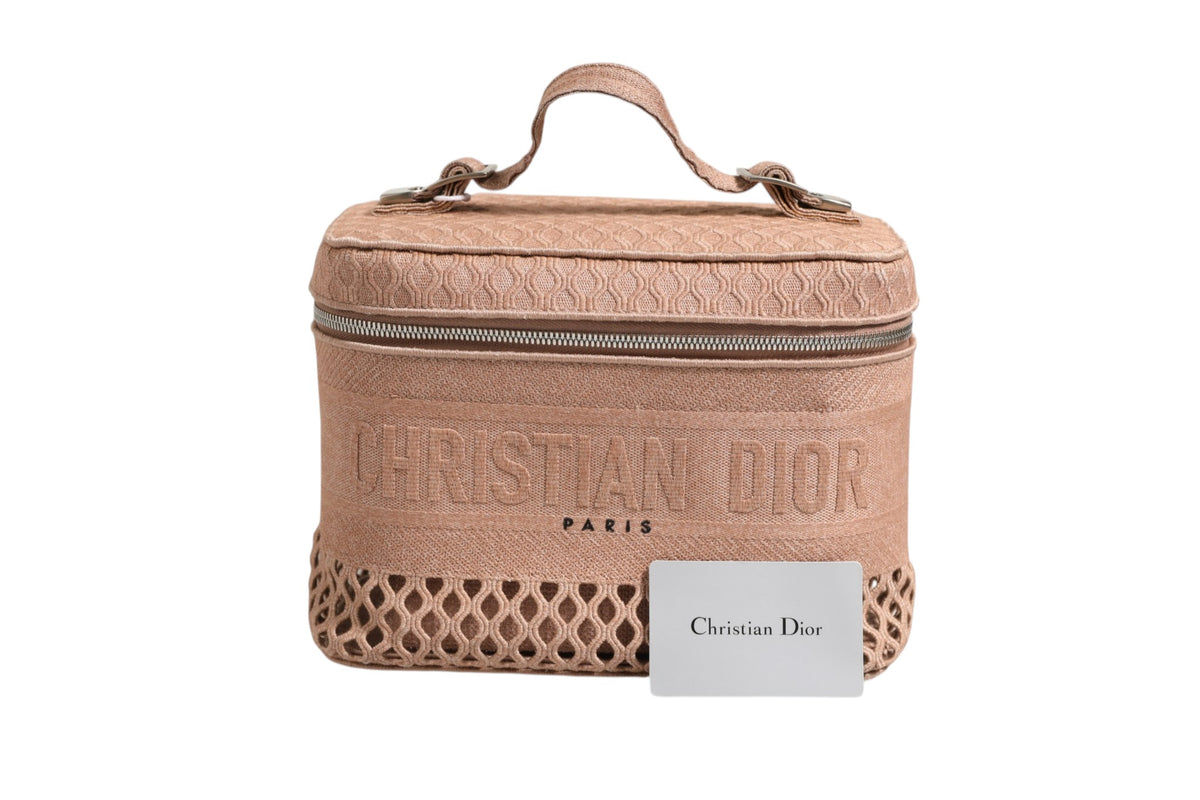Christian Dior Trousse de toilette en filet brodé pour voyage