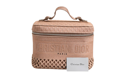 Christian Dior Trousse de toilette en filet brodé pour voyage