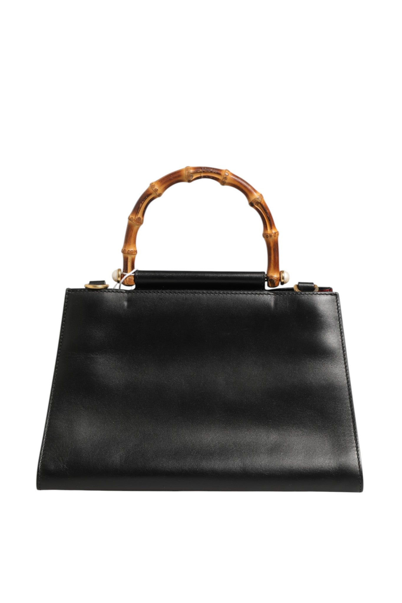 Gucci Nymphaea Leather Top Handle Bag with Bamboo Handle