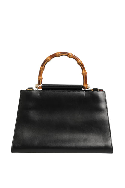 Gucci Nymphaea Leather Top Handle Bag with Bamboo Handle