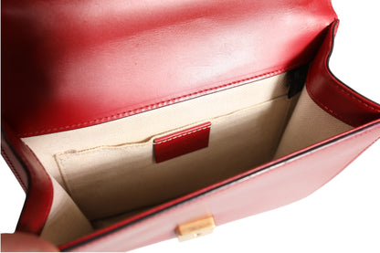 Gucci Small Rosso Ancora Leather Marmont Shoulder Bag