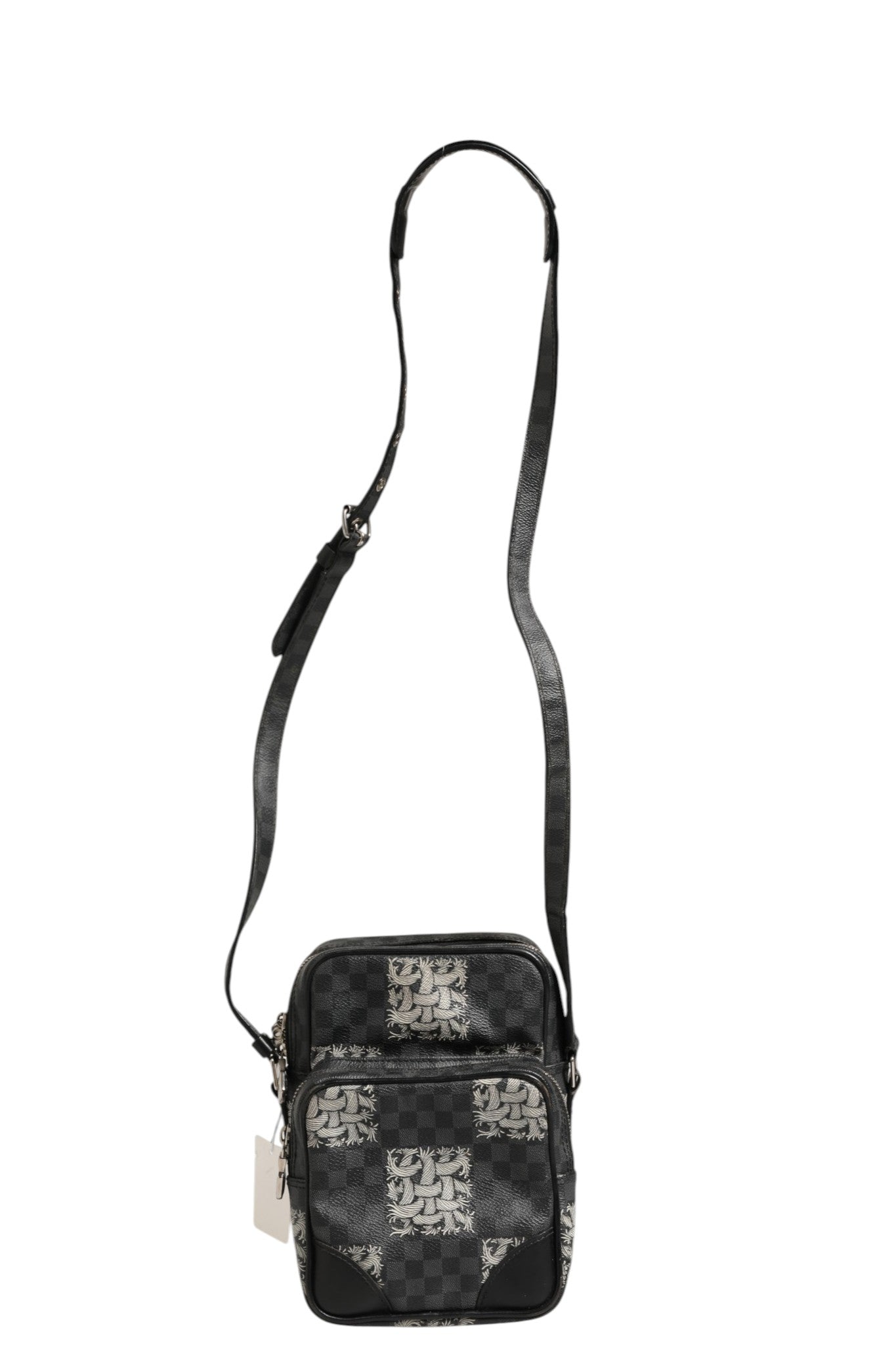 Bolso De Hombro Louis Vuitton Lona Damier Graphite Negra Amazon Christopher