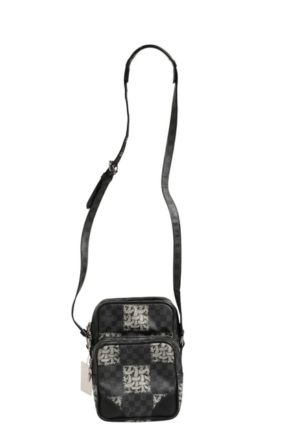 Bolso De Hombro Louis Vuitton Lona Damier Graphite Negra Amazon Christopher