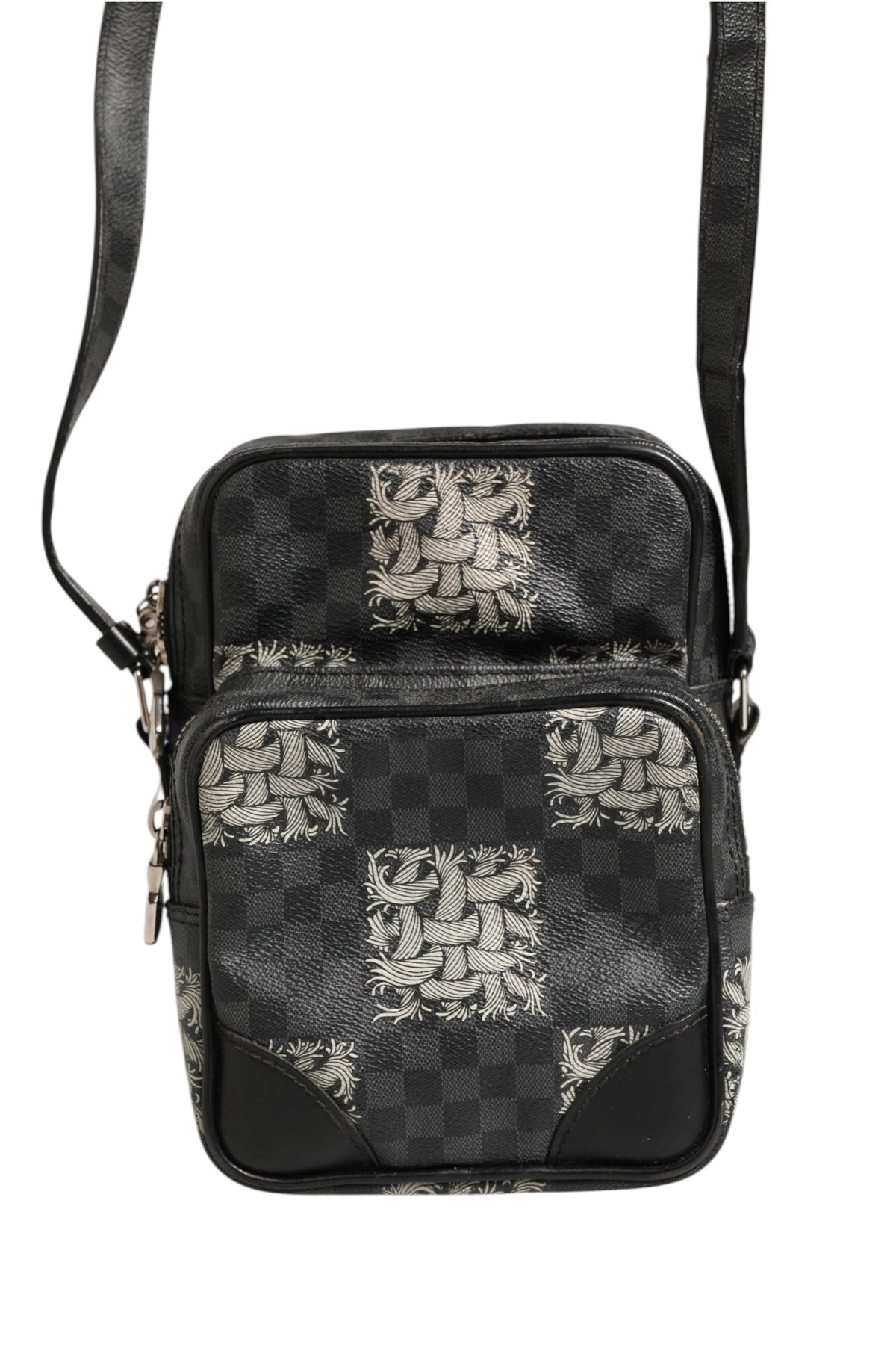 Bolso De Hombro Louis Vuitton Lona Damier Graphite Negra Amazon Christopher