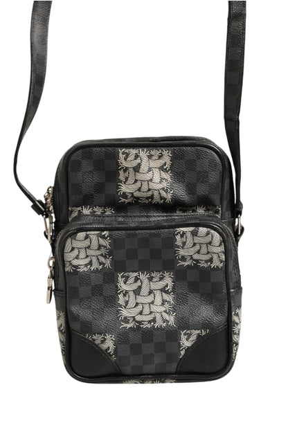 Bolso De Hombro Louis Vuitton Lona Damier Graphite Negra Amazon Christopher
