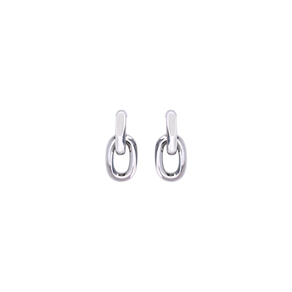 Pendientes Rabanne de resina plateada
