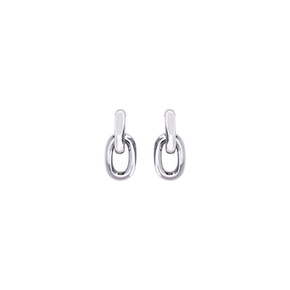 Pendientes Rabanne de resina plateada