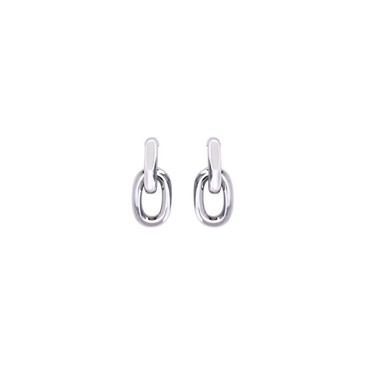 Pendientes Rabanne de resina plateada