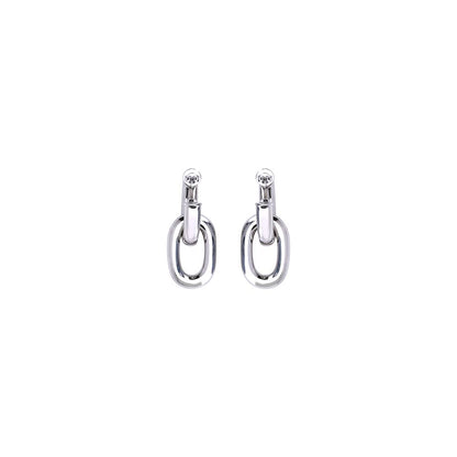 Pendientes Rabanne de resina plateada