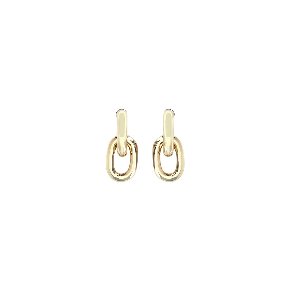 Pendientes de resina dorada Rabanne