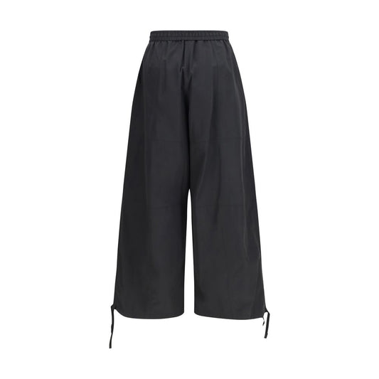 Pantalones casuales de poliéster negros Kenzo