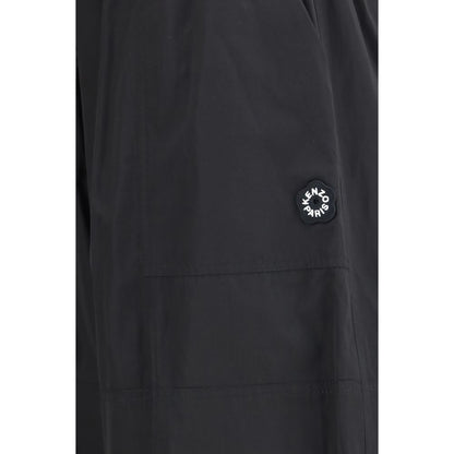 Pantalones casuales de poliéster negros Kenzo