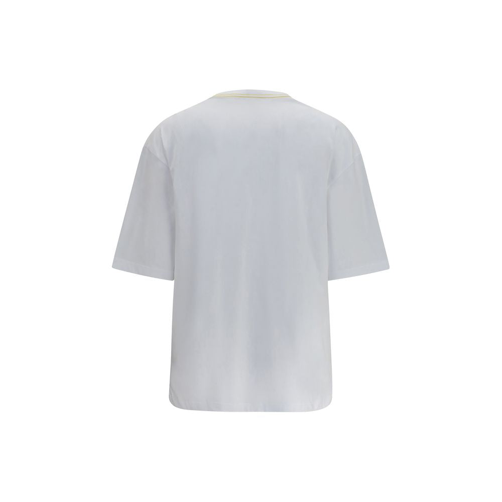 Camiseta Oversize De Algodón Blanco Modelo Voilier Jacquemus