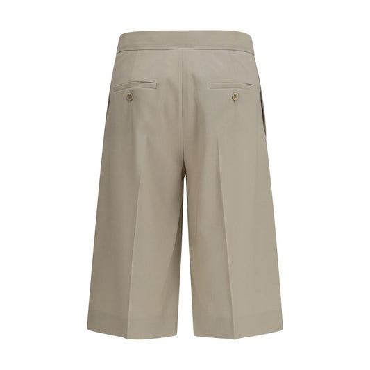 Pantalones cortos bermudas Max Mara Beige Lana Oves Aries