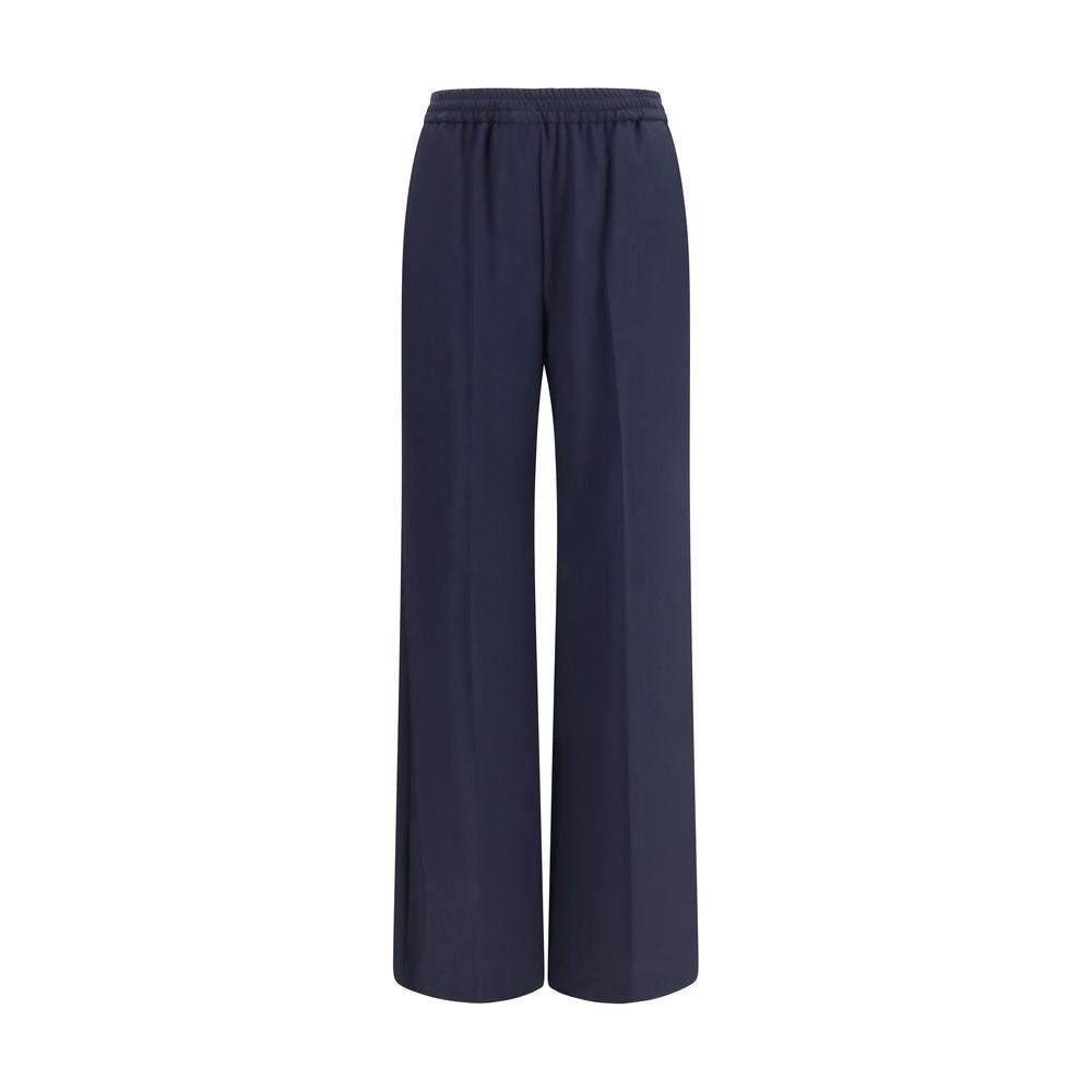 Pantalón casual de lana azul Oves Aries de Max Mara