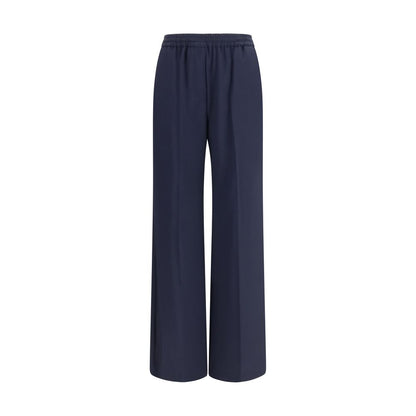 Pantalón casual de lana azul Oves Aries de Max Mara