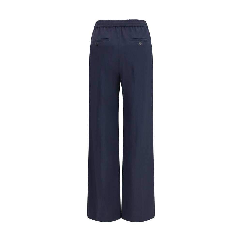 Pantalón casual de lana azul Oves Aries de Max Mara