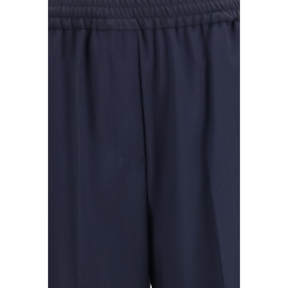 Pantalón casual de lana azul Oves Aries de Max Mara
