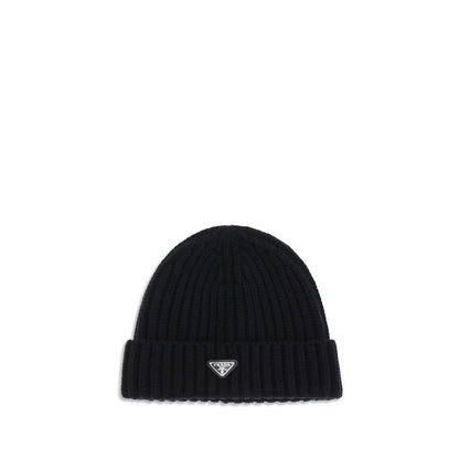 Gorro de lana negra Prada Oves Aries