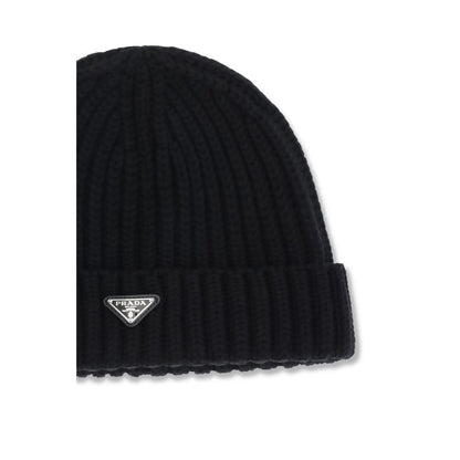 Gorro de lana negra Prada Oves Aries