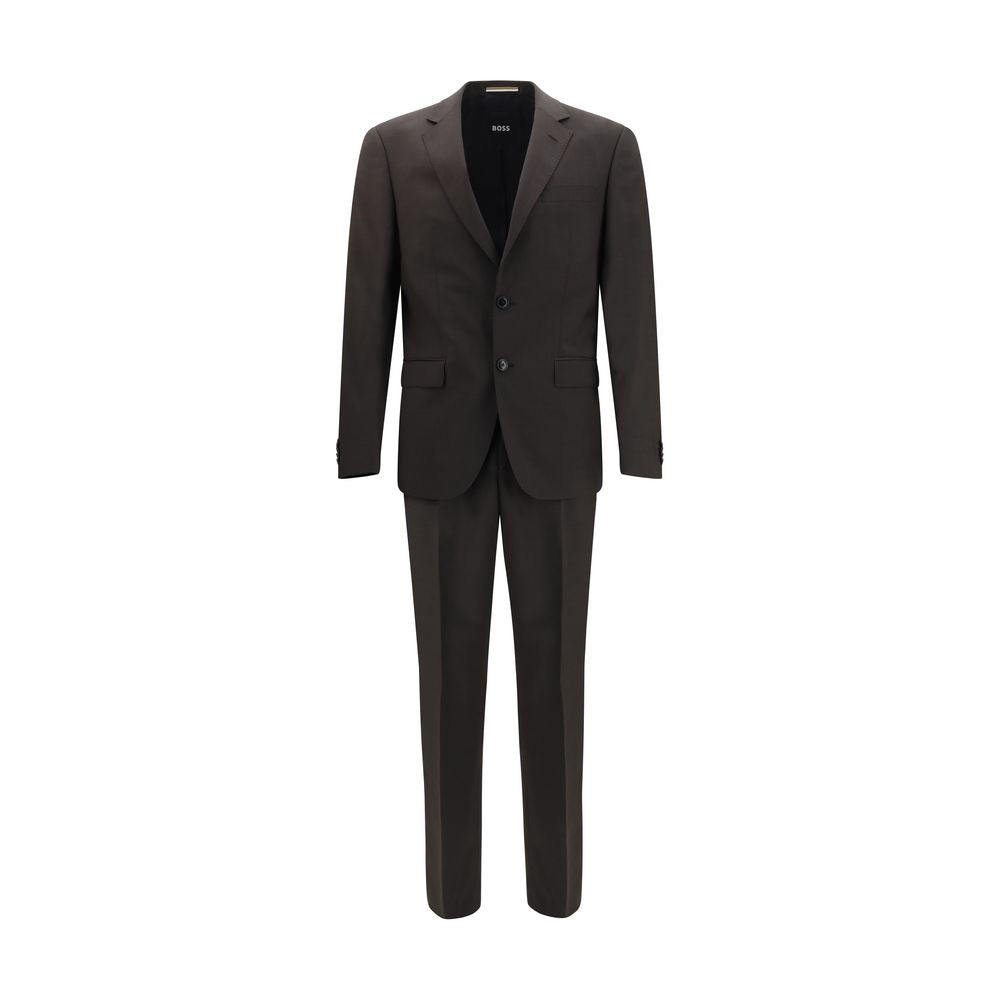 Costume deux pièces en laine gris noir Oves Aries Hugo Boss