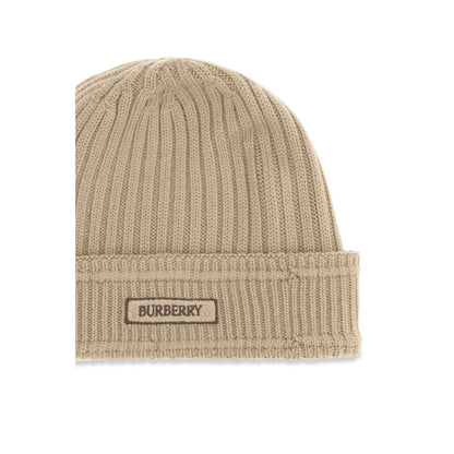 Gorro de lana beige Burberry Oves Aries